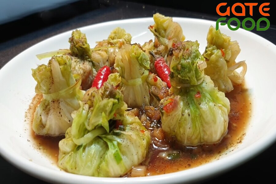 Cách làm Bắp Cải Cuộn Kho Chay