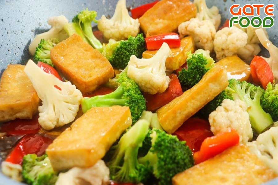 Đậu hũ xào rau củ