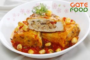 Cách làm đậu hũ nhồi hạt sen