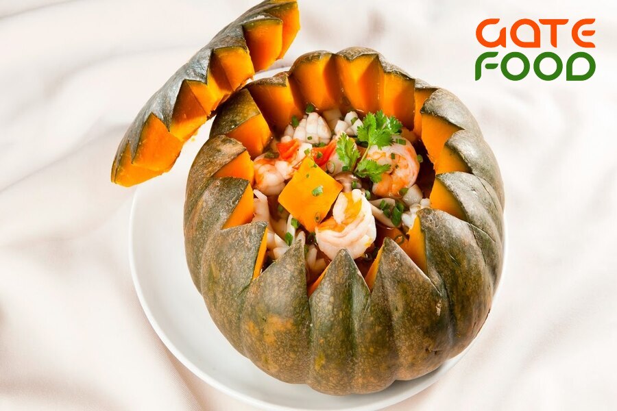 Cách làm cơm gạo lứt bí đỏ hấp