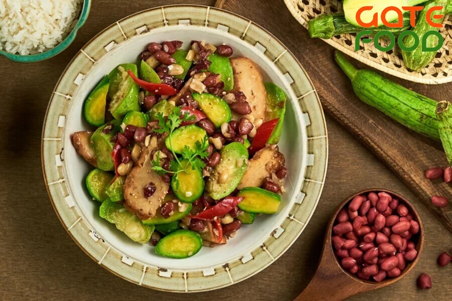 Cách Làm Mướp Xào Đậu Phộng Chay